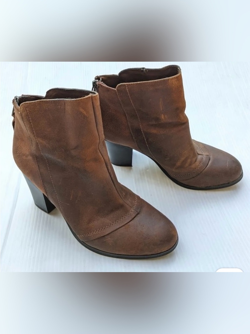 BAR III Jullian - Women’s Brown Leather Ankle Boots